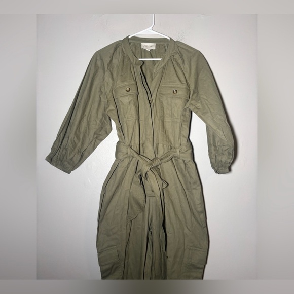 CLEOBELLA organic cotton belted utility bohemian jumpsuit size XS NWOT - Picture 4 of 8